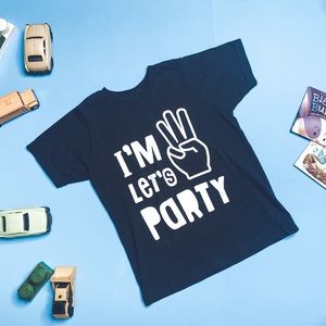 *SOLD* I’m THREE Let’s Party 🎉 Birthday Shirt